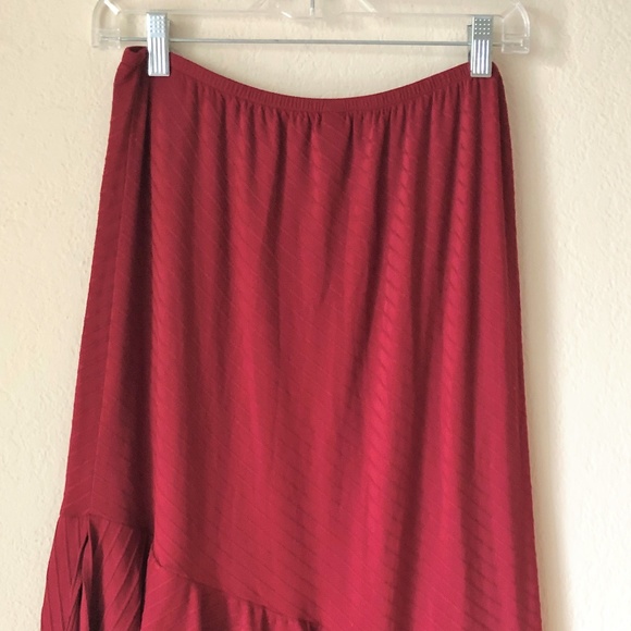 F.H. Clothing Company Deep Red Asymmetrical Skirt - Picture 8 of 8